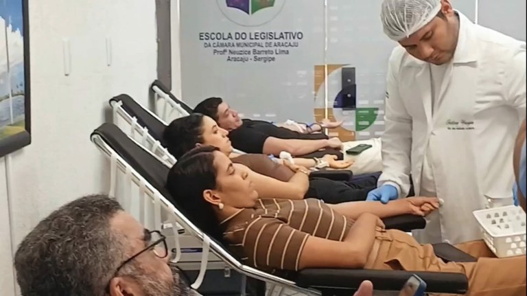 Campanha de doação de sangue mobiliza servidores da Câmara Municipal de Aracaju