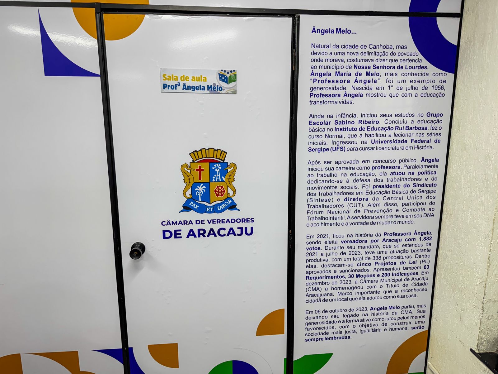 Escola do Legislativo de Aracaju homenageia a vereadora Professora Ângela, símbolo de luta e educação