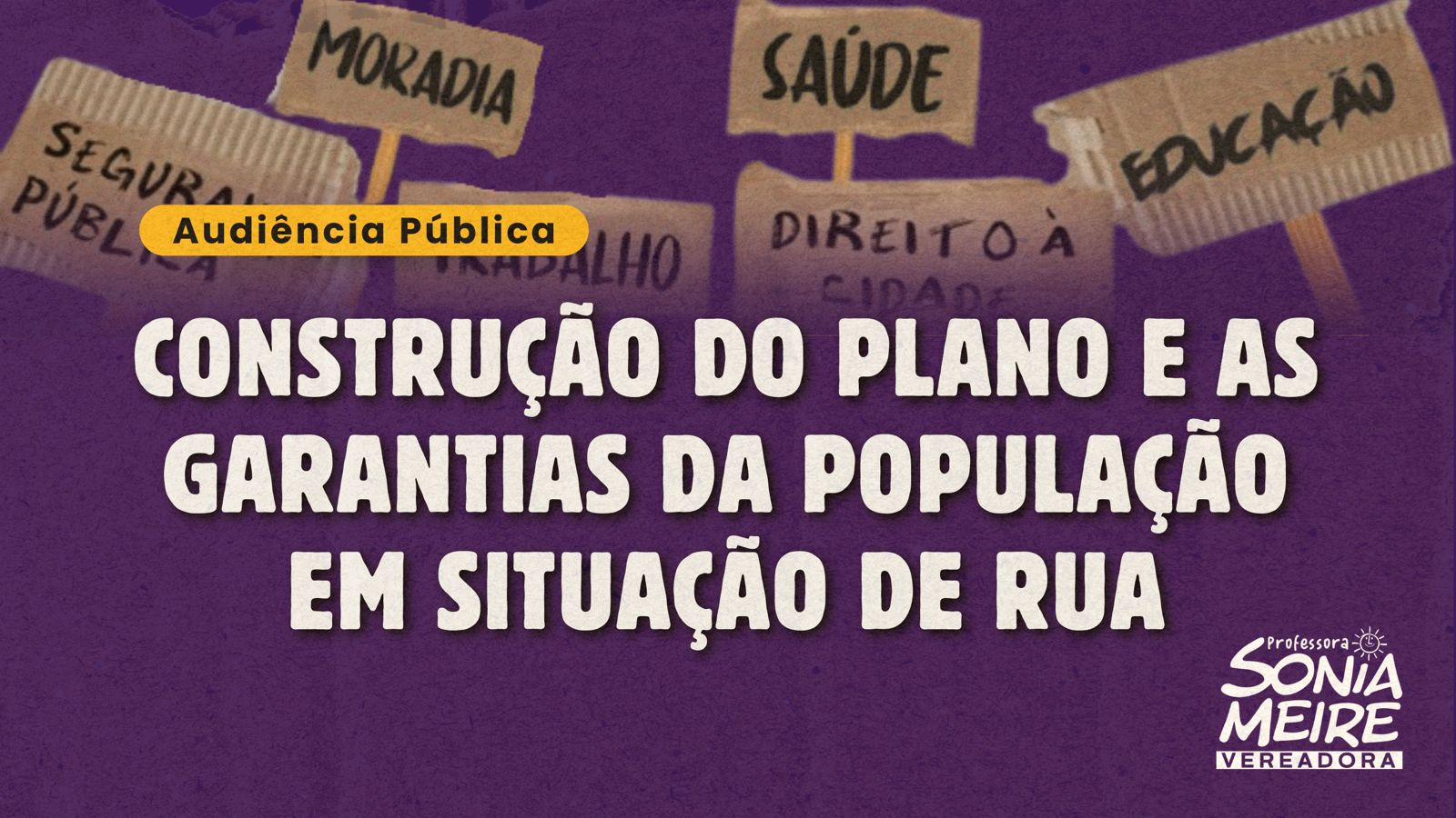 ‘Construção do plano e as garantias da população em situação de rua’ é tema de audiência pública