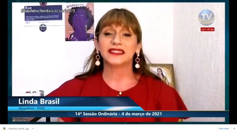 “Estamos vivendo uma tragédia sanitária no país”, adverte a vereadora Linda Brasil