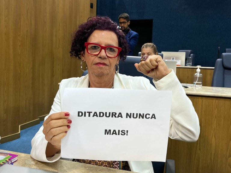 “Eu vivi sob a Ditadura Militar", diz a vereadora Sonia Meire  