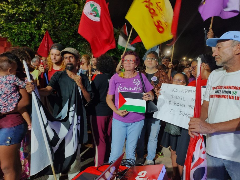 “O que Israel tem feito contra o povo palestino é um genocídio”, afirma a vereadora professora Sonia Meire (PSOL) em "Ato Político Cultural Palestina Livre!"