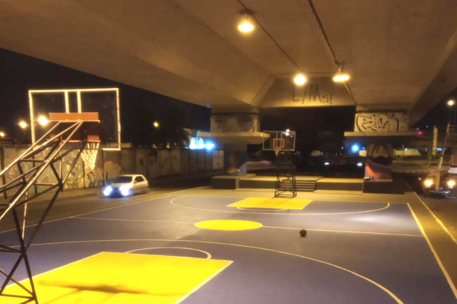 Anderson de Tuca colabora com reforma na quadra do Bairro Industrial