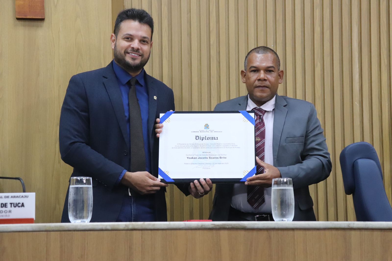 Anderson de Tuca concede Título de Cidadão Aracajuano ao Mestre Yoakan Jocelis