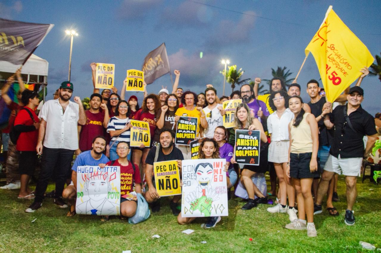 Ato contra blindagem e anistia tem a participação da vereadora Sonia Meire 