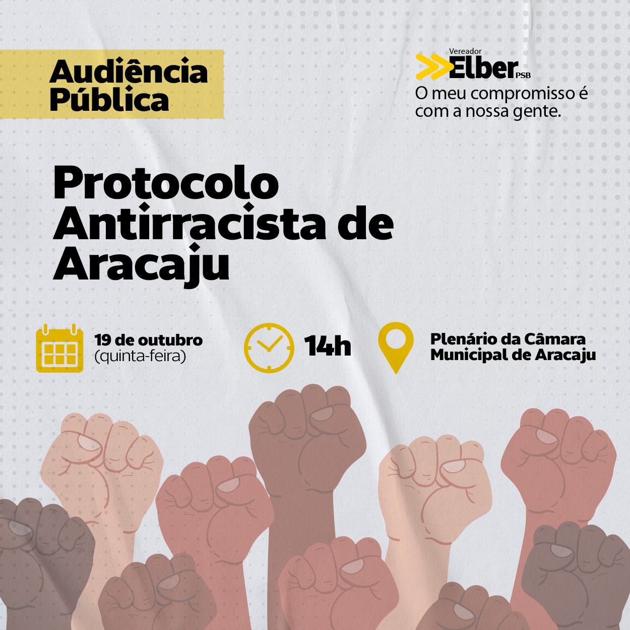 Audiência Pública de autoria de Elber Batalha debate 'Protocolo Antirracista' em Aracaju