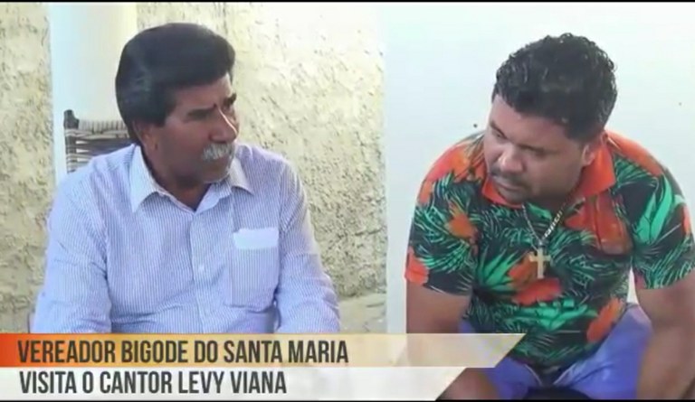Bigode faz visita solidária ao cantor Levy Viana