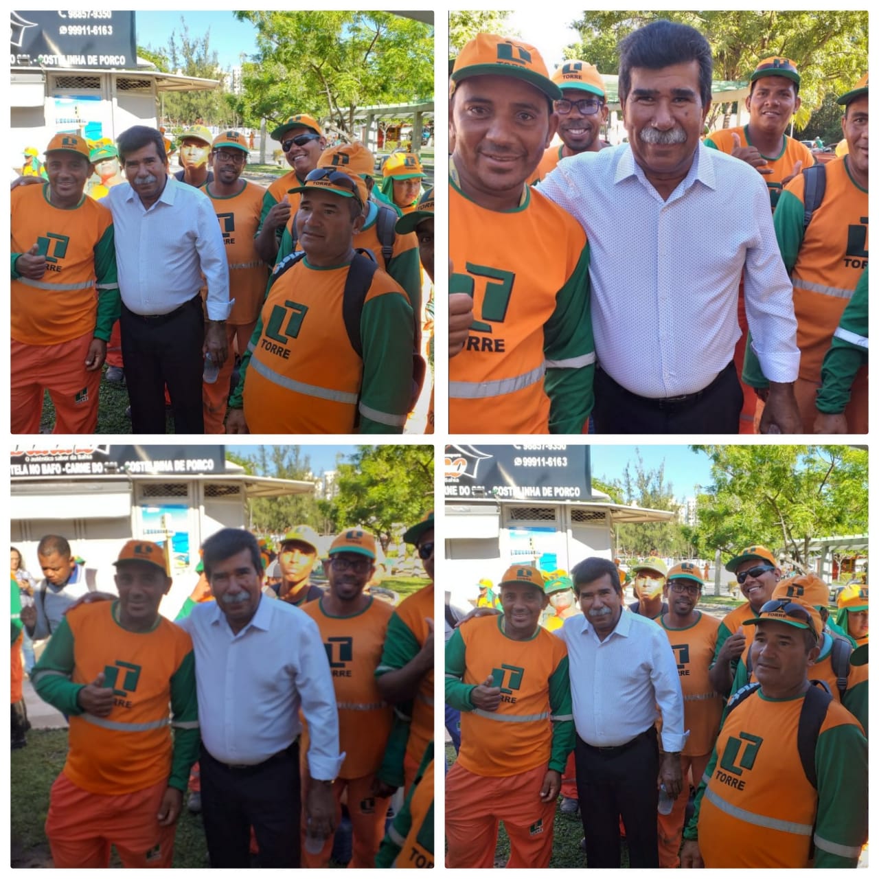 Bigode parabeniza o trabalho realizado pelos Garis durante as últimas chuvas em Aracaju