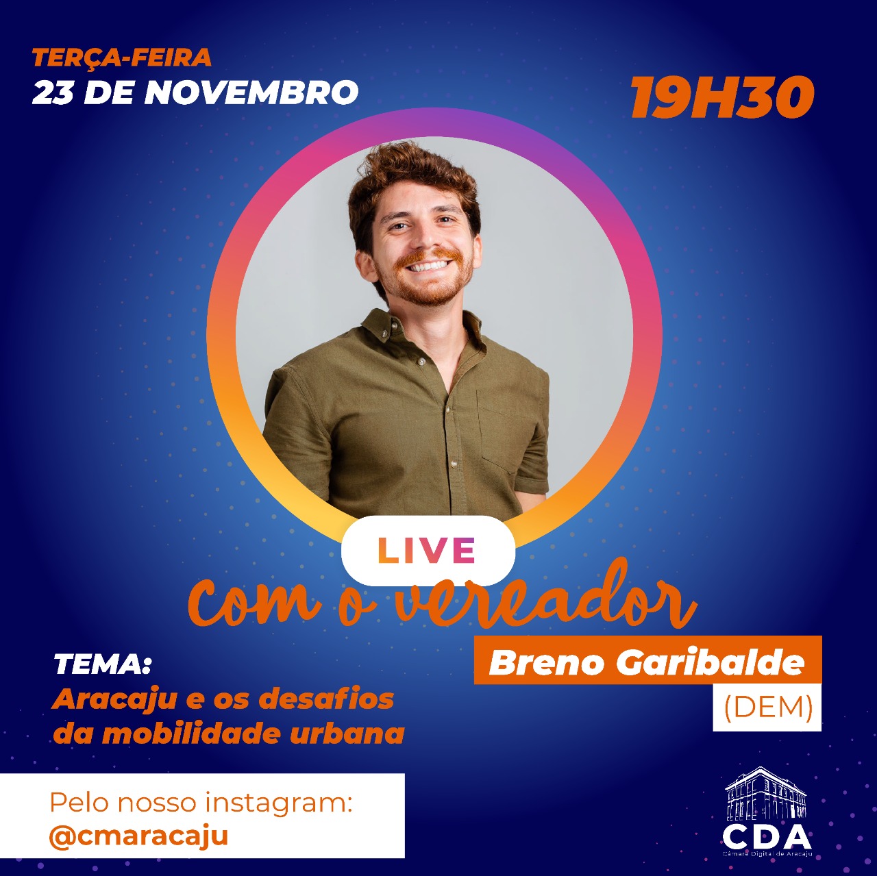 Breno Garibalde é o convidado da Live Parlamento Digital