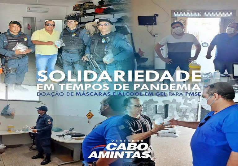 Cabo Amintas faz doação de máscaras e álcool em gel para Batalhões da PM