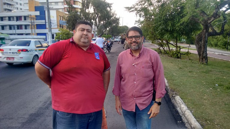 Cabo Didi fez ronda na cidade e fiscalizou trabalho de recapeamento asfáltico