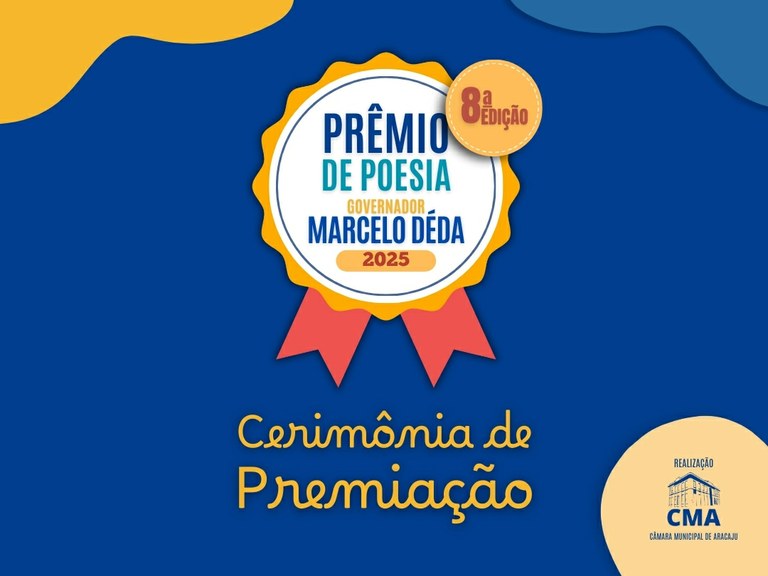 Câmara de Aracaju entrega o Prêmio de Poesia Marcelo Déda 2025 