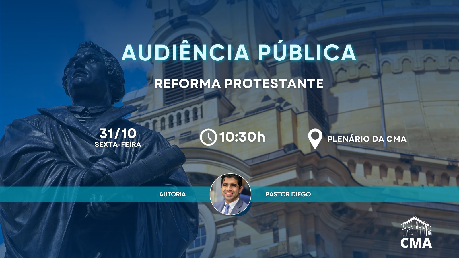 Câmara Municipal de Aracaju realiza Sessão Especial pelos 508 anos da Reforma Protestante proposta pelo vereador Pastor Diego