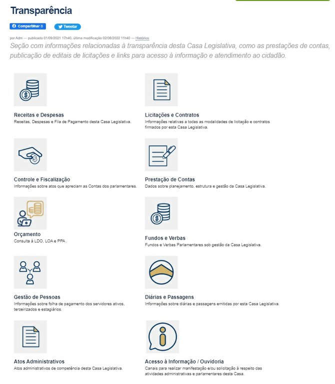 Câmara de Vereadores se destaca com o Portal da Transparência