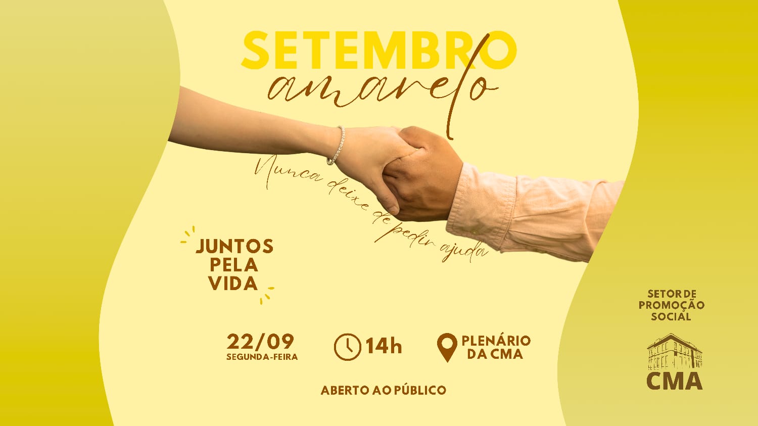 Câmara Municipal de Aracaju realiza campanha “Setembro Amarelo – Juntos pela Vida”, em alusão à campanha nacional de prevenção ao suicídio 