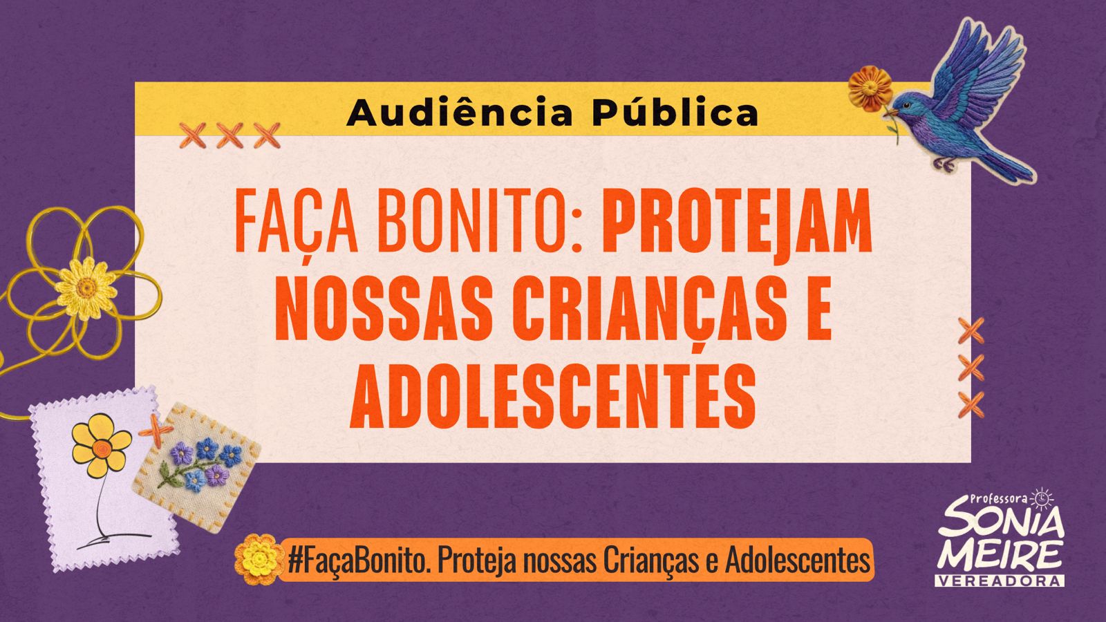 Campanha de proteção de crianças e adolescentes ‘Faça Bonito’ é tema de audiência pública