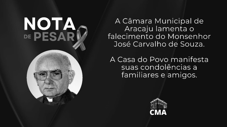 CMA decreta luto oficial de três dias em homenagem ao Monsenhor José Carvalho de Souza