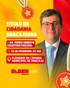 Com autoria de Elber, advogado Pedro Ernesto recebe Título de Cidadão Aracajuano nesta segunda, 9 