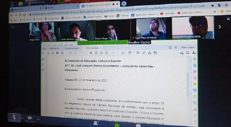 Comissão de Educação aprova ofício de Ângela Melo da reunião Semed e Sindipema sobre aula presencial