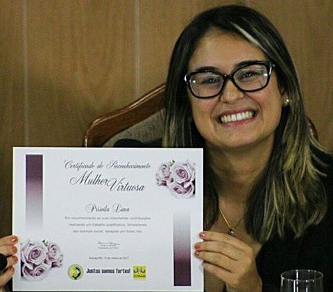 Conam Mulher homenageia Kitty Lima com título “Mulher Virtuosa”