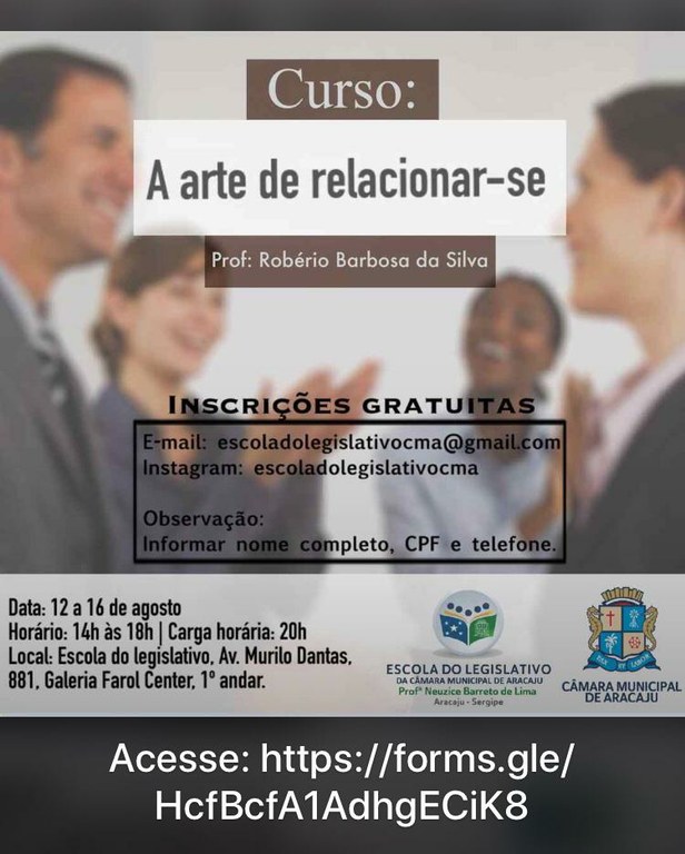 Curso: A arte de relacionar-se está com inscrições abertas na Escola do Legislativo