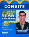 De autoria de Sargento Byron, Câmara concede título de Cidadão Aracajuano ao tenente-coronel Ricardo Pereira Barreto  
