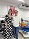 Durante visita ao Hemose, Fabiano Oliveira destaca a importância da doação regular