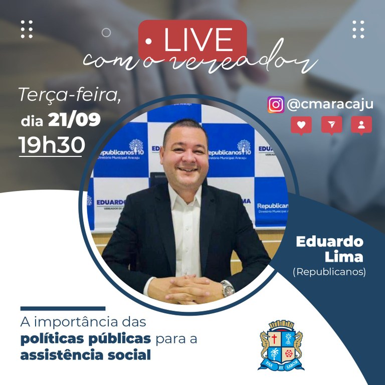 Eduardo Lima é o convidado da Live Parlamento Digital