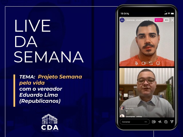 Eduardo Lima falou sobre trabalho direcionado a crianças e adolescente na Live do Parlamento Digital