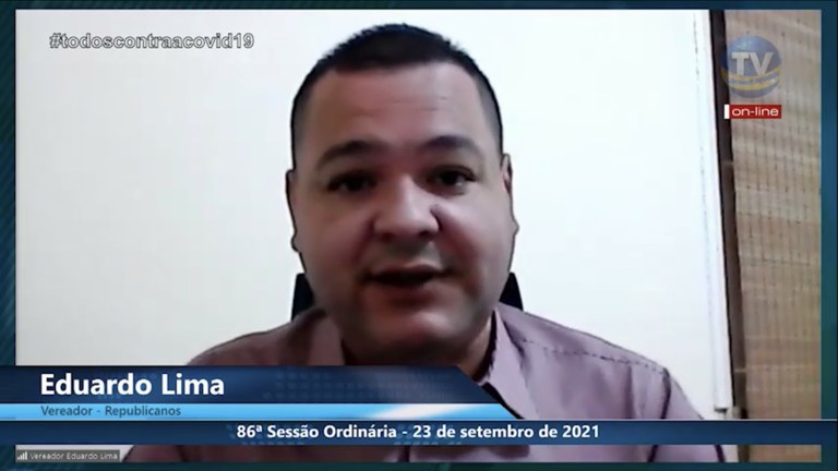Eduardo Lima parabeniza o trabalho de seus colegas vereadores