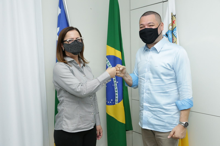 Eduardo Lima se reúne com a Vice- prefeita Katarina Feitoza.