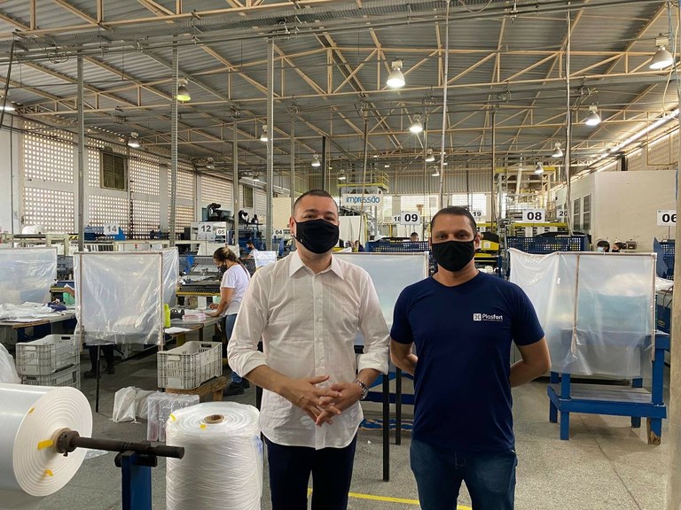 Eduardo Lima visita Indústria de Embalagens e Descartáveis Plásticos-PLASFORT