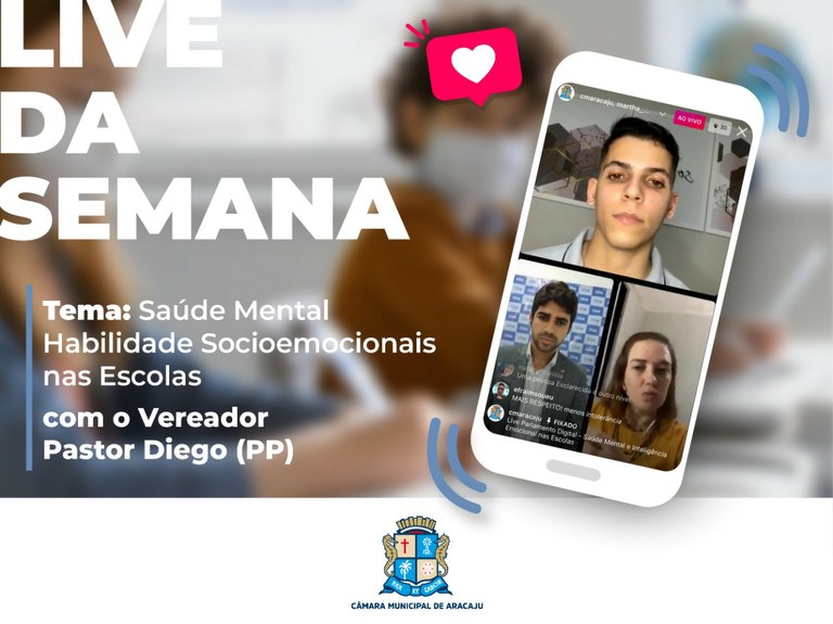 Em live da Câmara, Pastor Diego defende política de saúde mental nas escolas