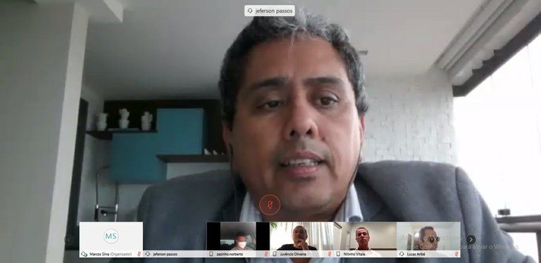 Em reunião virtual com vereadores, Jeferson Passos mostra impacto da covid-19 na Prefeitura