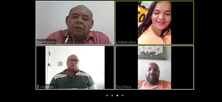 Em reunião virtual, Seu Marcos atende trabalhadores do transporte escolar de Aracaju