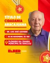 Ex-prefeito Luiz José Azevedo recebe Título de Cidadão Aracajuano com autoria de Elber nesta quarta, 5 