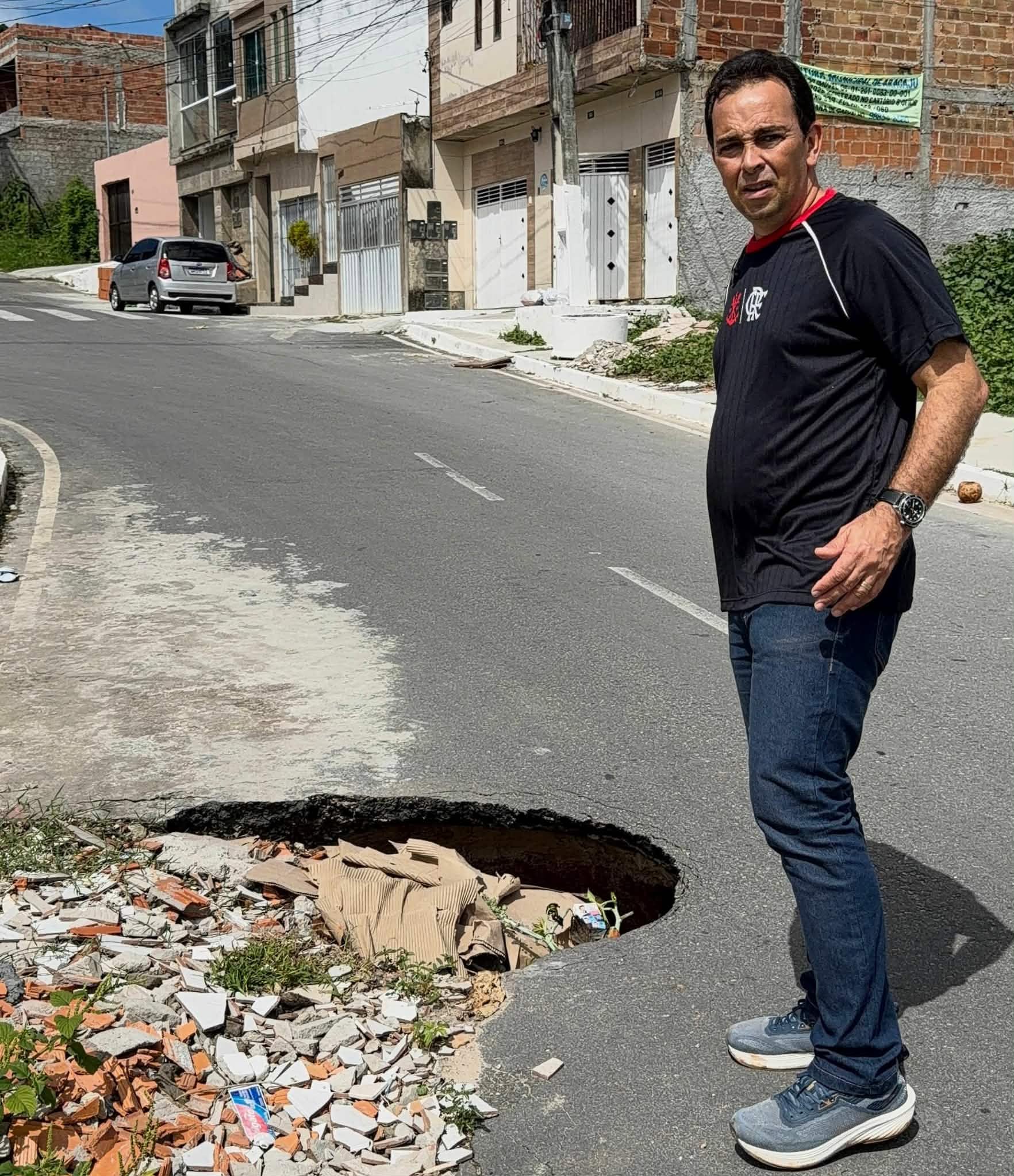 Fábio Meireles (PDT) visita bairro Cidade Nova e denuncia dificuldades de acesso e esgoto a céu aberto