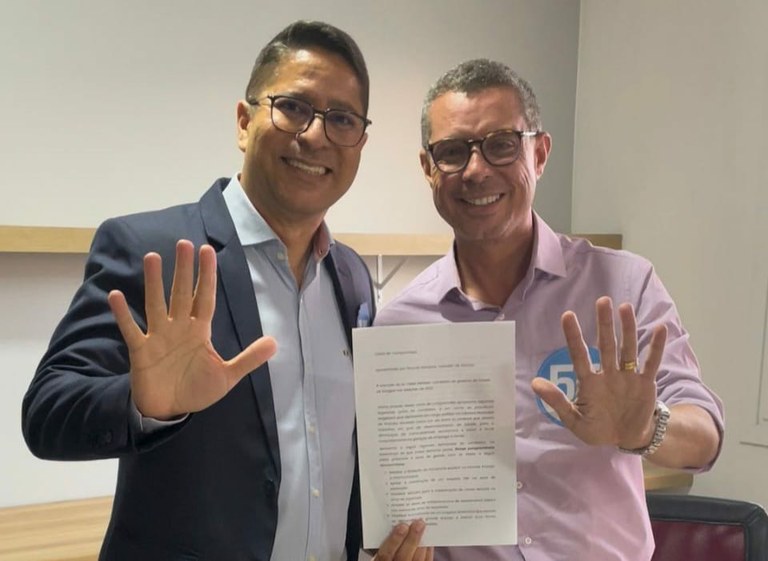 Fábio Mitidieri recebe apoio do vereador Ricardo Marques e assina carta de compromisso