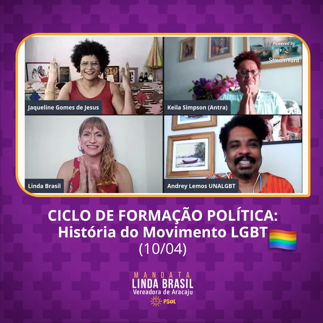 História do Movimento LGBT é debatida em Ciclo de formação da Mandata Linda Brasil