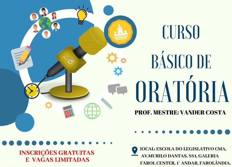 Inscrições abertas para curso básico de oratória na Escola do Legislativo Municipal 