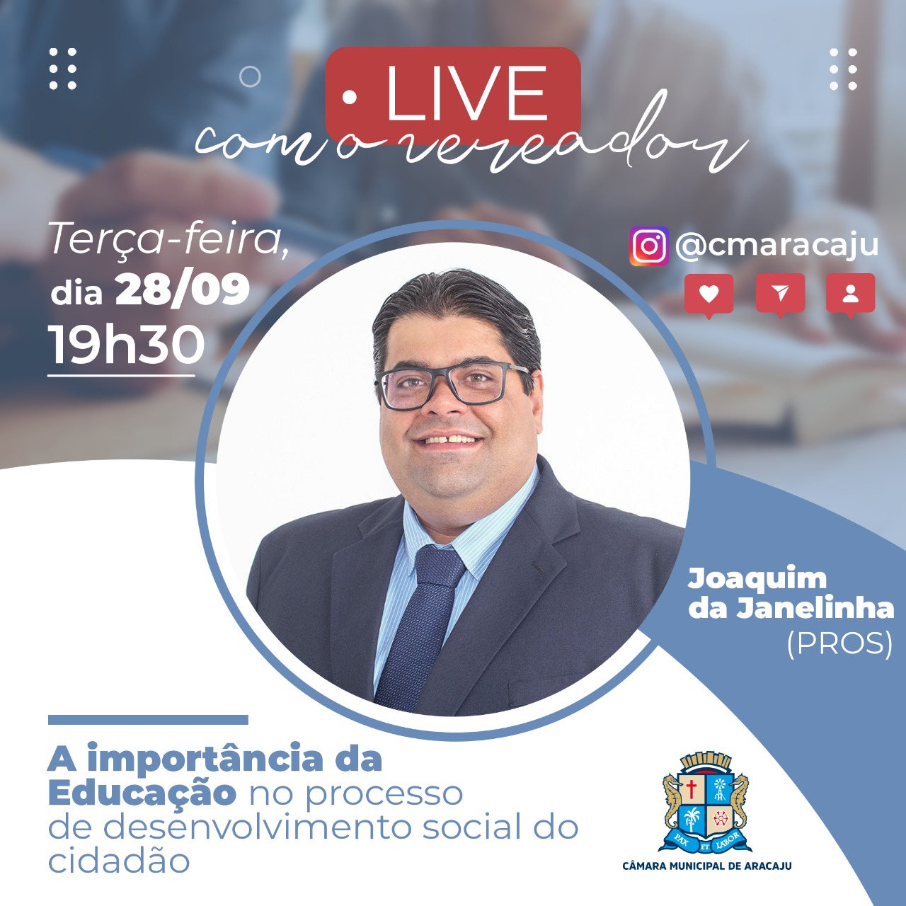 Joaquim da Janelinha é o convidado da Live do Parlamento Digital 