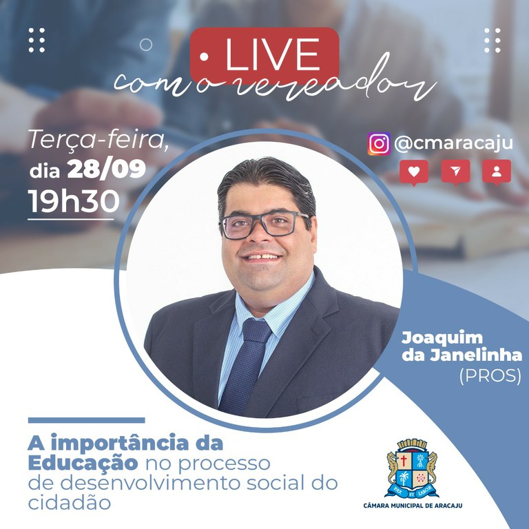 Joaquim da Janelinha é o convidado da Live do Parlamento Digital 