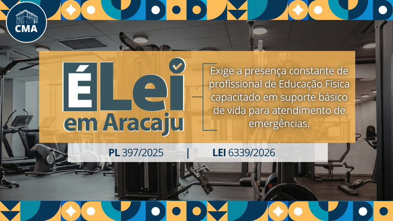 Lei estabelece presença de profissional de Educação Física capacitado e plano de emergência em estabelecimentos de Aracaju