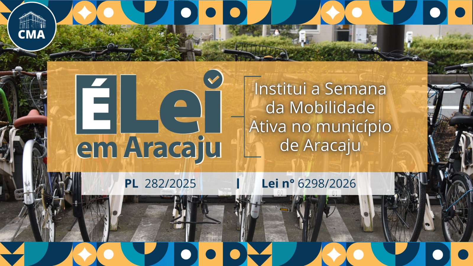 Lei institui a Semana da Mobilidade Ativa em Aracaju