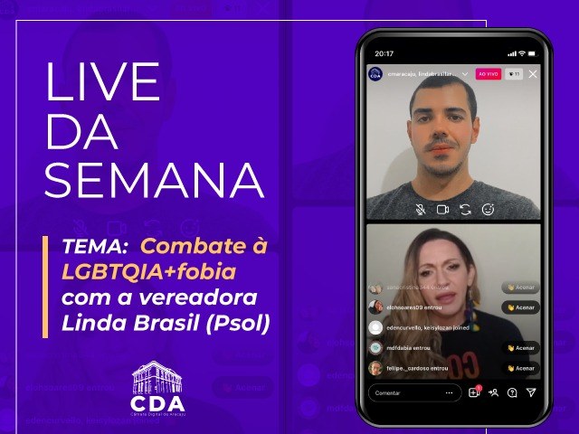 Linda Brasil fala sobre o combate à LGBTQIA+FOBIA na Live Parlamento Digital
