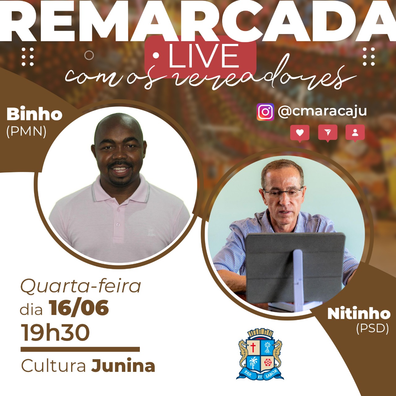 Live com Nitinho e Binho é remarcada para quarta, 16