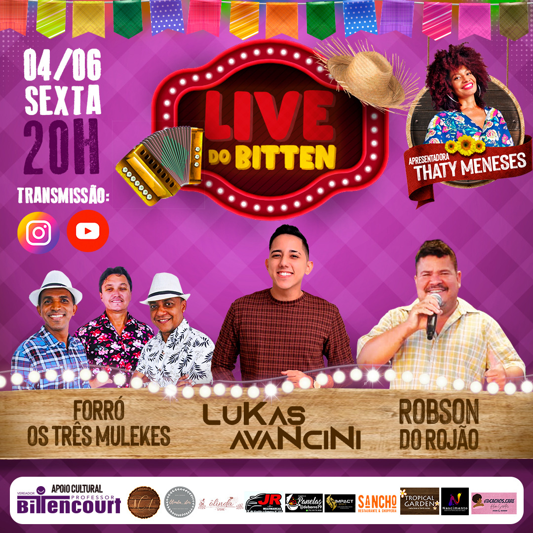 Live do Bitten: Vereador Professor Bittencourt realiza primeira live junina