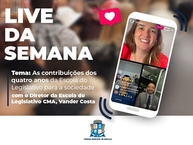 Live do "Parlamento Digital" recebe o diretor da Escola do Legislativo da Câmara