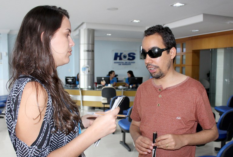Lucas Aribé visita Hospital de Olhos De Sergipe
