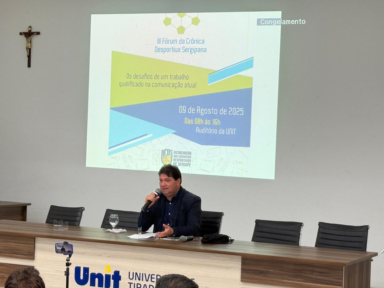 Miltinho Dantas ministra palestra no III Fórum da Crônica Desportiva de Sergipe